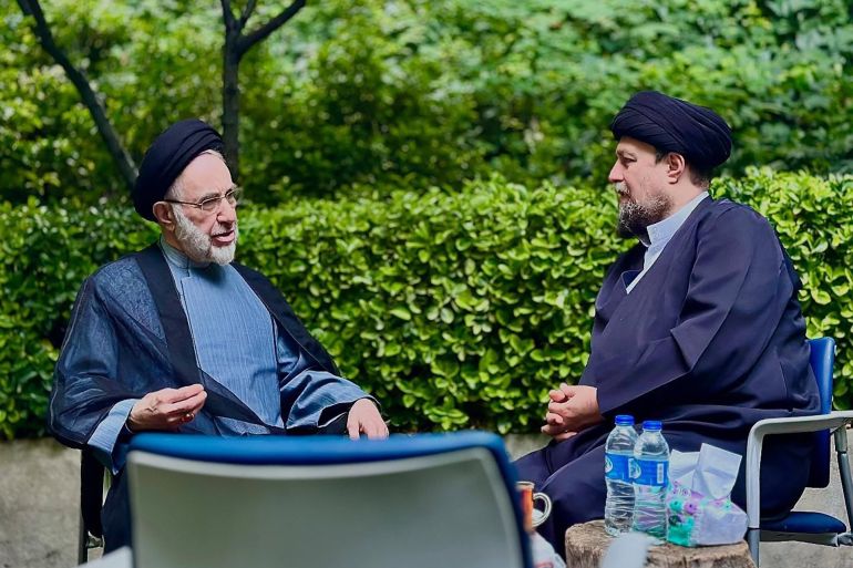 حسن الخميني ومحمد خاتمي المصدر: حساب أحمد الخميني على إنستغرام