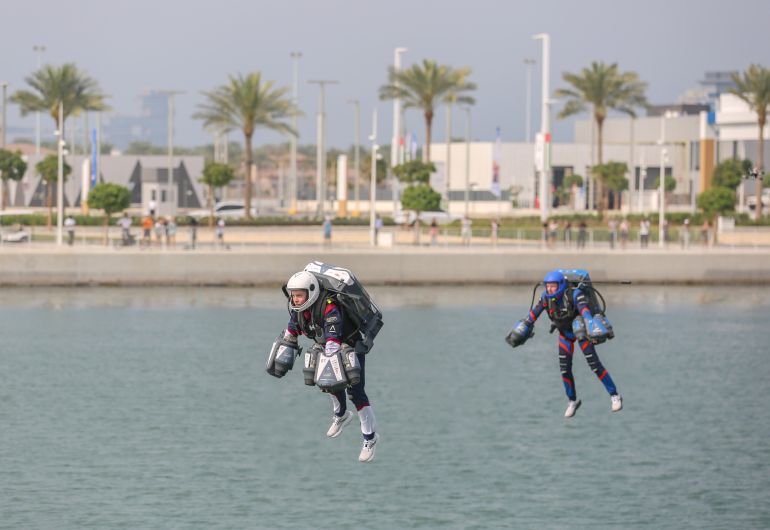 United Arab Emirates Dubai February ‎28, ‎2024, the World's First Jet Suit Race