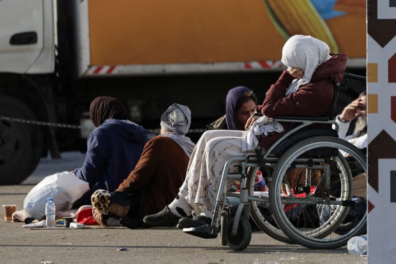 People displaced from the southern suburbs of Beirut after the Israeli army's warning prompted residents to evacuate, following an escalation between Hezbollah and Israel amid the U.S.-Israeli conflict with Iran, rest at Martyrs' Square in Beirut, Lebanon, March 6, 2026. REUTERS/Khalil Ashawi