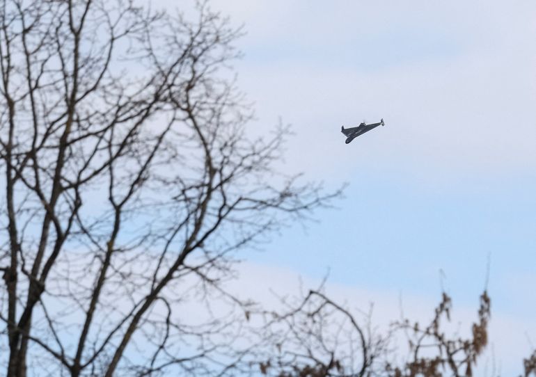 Russian drone attacks, amid Russia's attack on Ukraine, in central Lviv, Ukraine March 24, 2026. REUTERS/Stringer