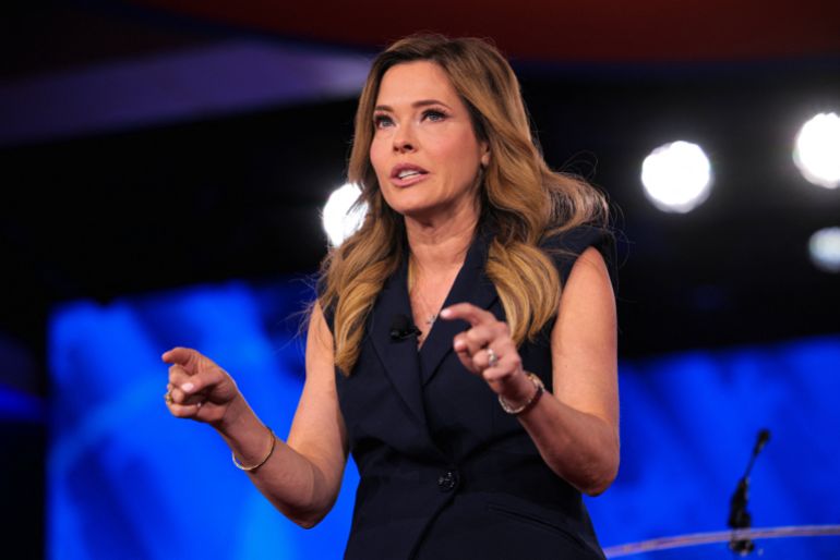 CPAC senior fellow Mercedes Viana Schlapp speaks during the 2026 Conservative Political Action Conference (CPAC) in Grapevine, Texas, U.S., March 26, 2026. REUTERS/Daniel Cole