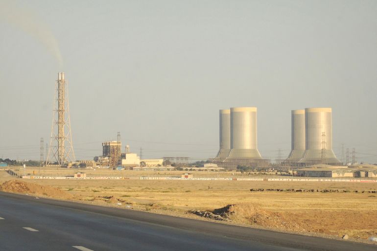 Although more famous for oil, the large Shahid Rajai power plant which produces between a 10-20% of the electric power of Iran runs on gas and works with combined cycle gas turbines, seen from the highway between Karaj and Qazvin.