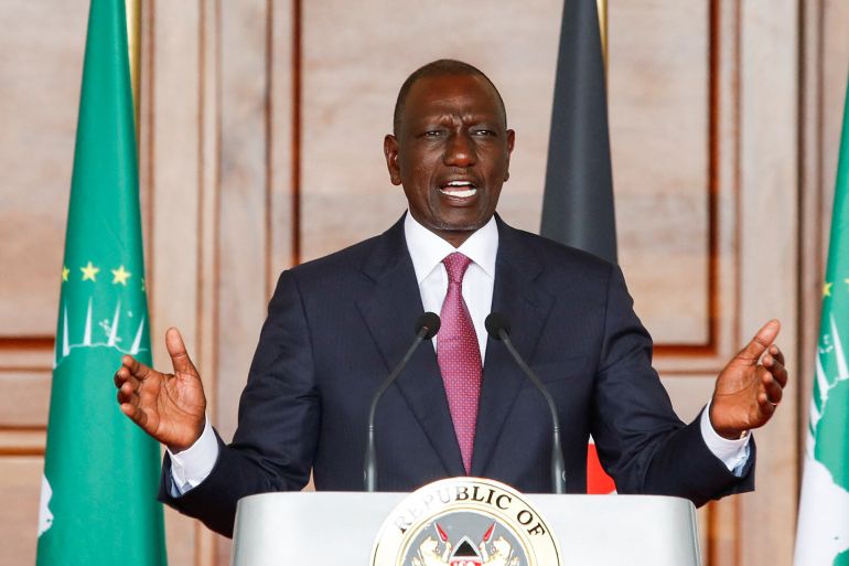 01d8b3-1746432158 Kenya President William Ruto speaks at a news briefing over Congo situation after attending an African Union (AU) institutional reforms retreat at State House, Nairobi Kenya, January 27, 2025. REUTERS/Monicah Mwangi