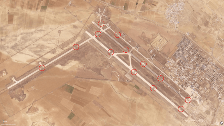 صور الأقمار الصناعية تكشف آثار دمار في قاعدة همدان الجوية (بلانبت لابس)