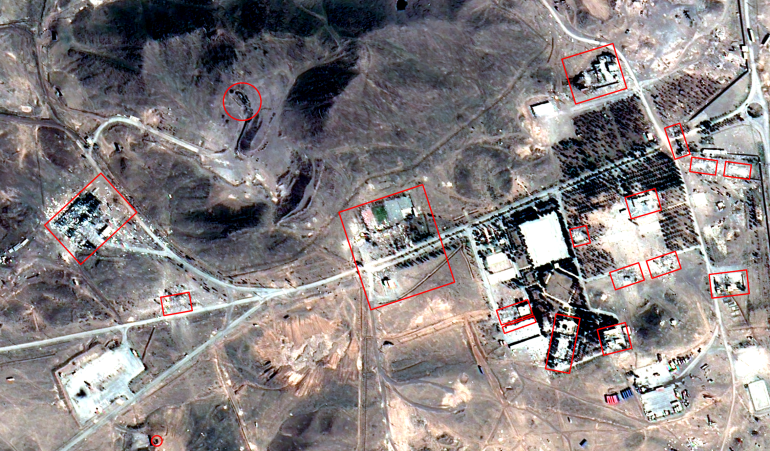 صور أقمار صناعية تكشف اتساع الدمار داخل قاعدة عسكرية إيرانية غرب طهران (إيرباص)