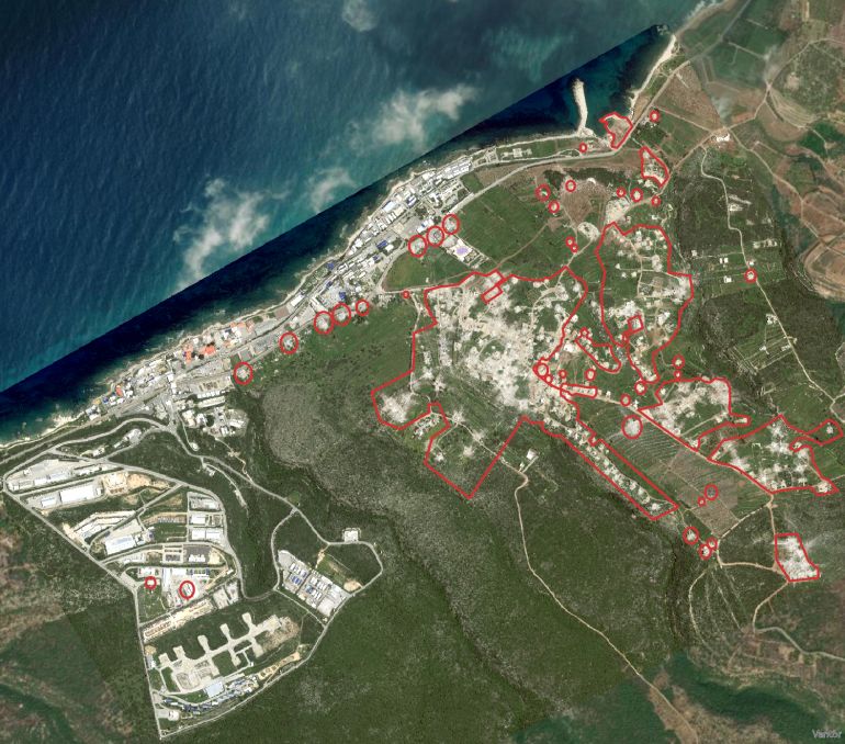 صور فضائية توثق دمار أكثر من 100 مبنى في بلدة الناقورة في لبنان (إيرباص + بلانت لابس)