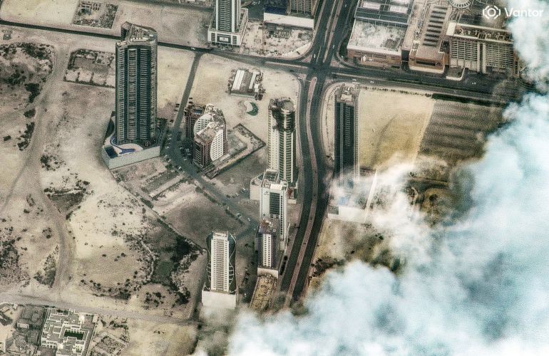 صور فضائية عالية الجودة ترصد أضرارا في فندق بالمنامة (فانتور)