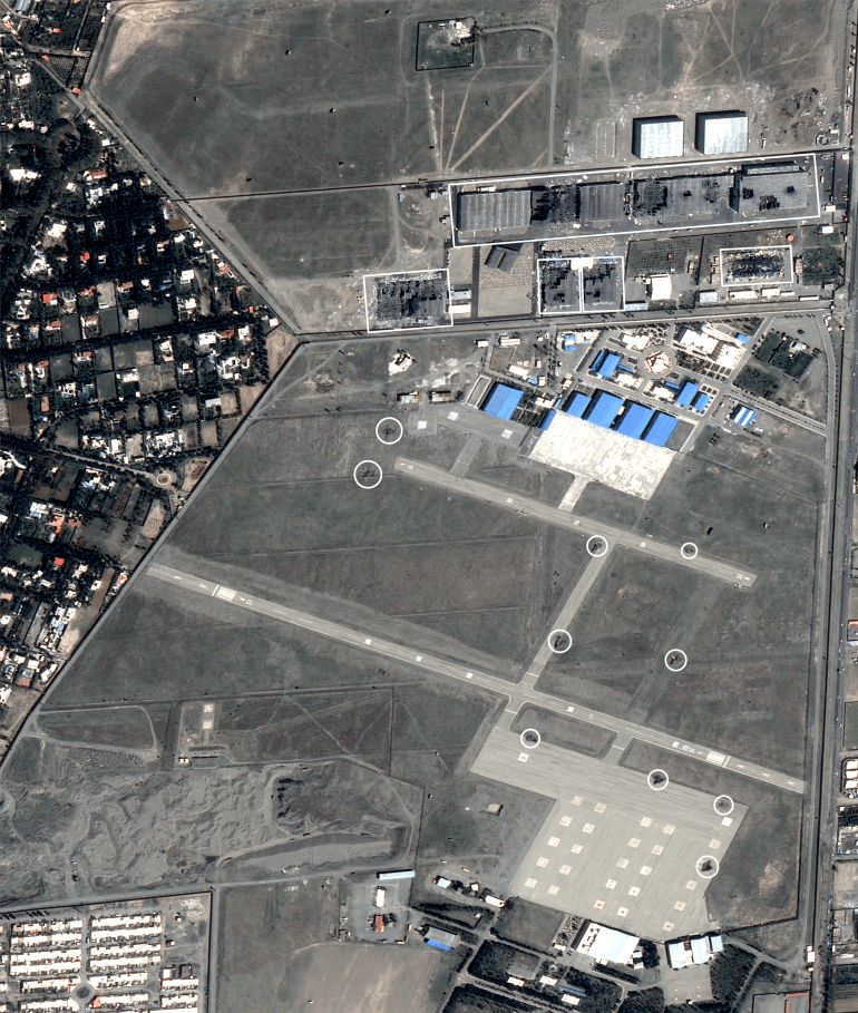 صد فضائي يكشف دمار قاعدة “فتح” التابعة للحرس الثوري المصدر: Airbus الجودة: عالية الملكية الفكرية: مرخص قيود الترخيص: يجب ذكر المصدر Airbuse