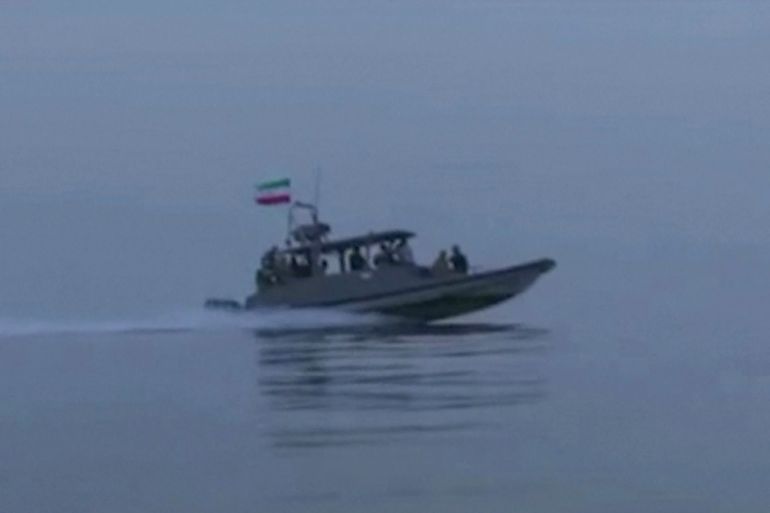 afp_69e9e8a30310-1776937123 This screen grab taken from undated video footage released by Iran's Revolutionary Guards (IRGC) and made available via Iran's state broadcaster (IRIB) on April 23, 2026, shows an IRGC boat allegedly taking part in an operation to seize ships attempting to cross the Strait of Hormuz.