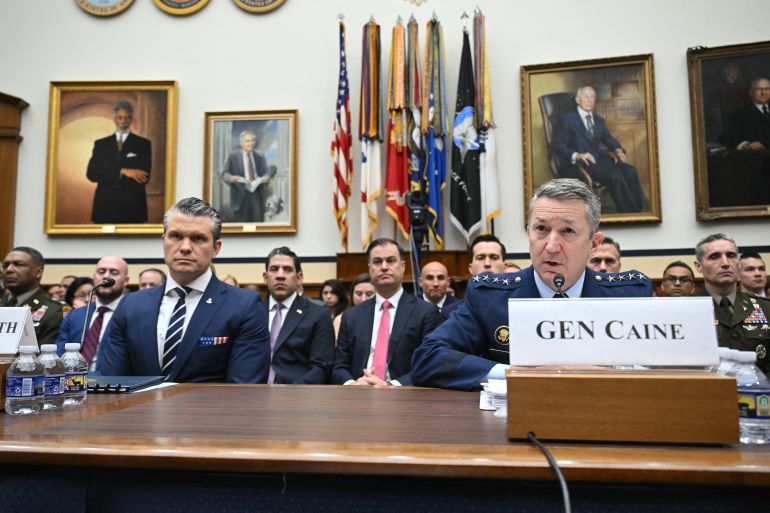 afp_69f2c103e43c-1777516803 US Secretary of Defense Pete Hegseth (L) and US Chairman of the Joint Chiefs of Staff Gen. Dan Caine, testify before a US House Armed Services Committee hearing titled "Department of Defense FY2027 Budget Request," on Capitol Hill on April 29, 2026 in Washington, DC.