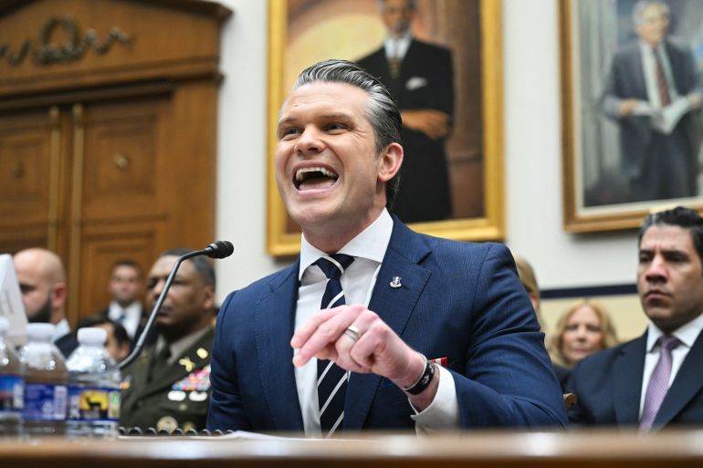 TOPSHOT - US Secretary of Defense Pete Hegseth, testifies before a US House Armed Services Committee hearing titled "Department of Defense FY2027 Budget Request," on Capitol Hill on April 29, 2026.