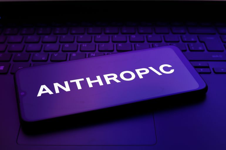 The Anthropic AI logo appears on the screen of a smartphone, in Reno, United States, on December 2, 2024