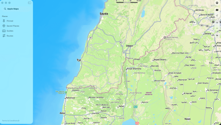 d8acd986d988d8a8-d984d8a8d986d8a7d986-d9a1-1776085656-1 لماذا اختفى جنوب لبنان عن "خرائط آبل"؟