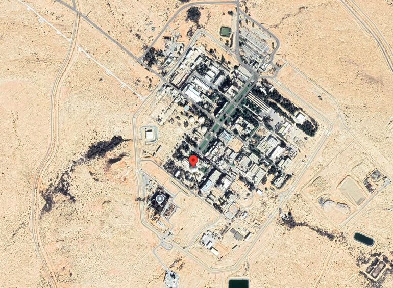 صورة فضائية لمفاعل ديمونة الإسرائيلي ( خرائط جوجل)