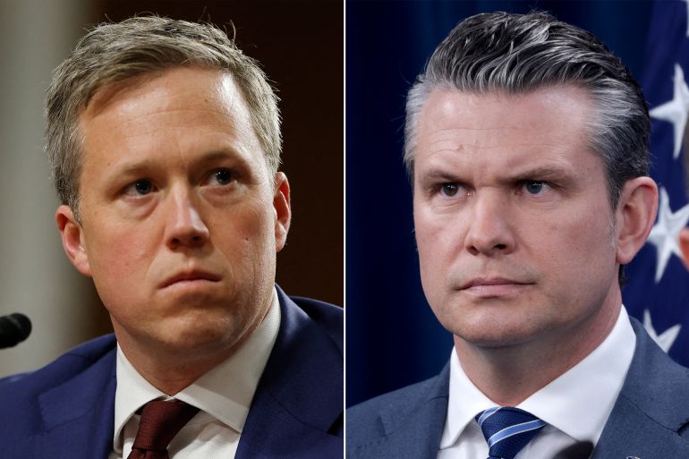 right - Pete Hegseth left - Daniel Driscoll