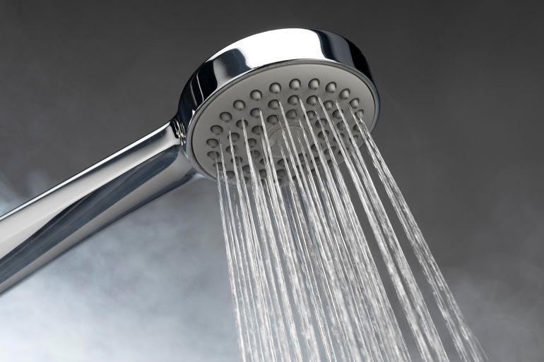 Shower head with hot water @فري بيك