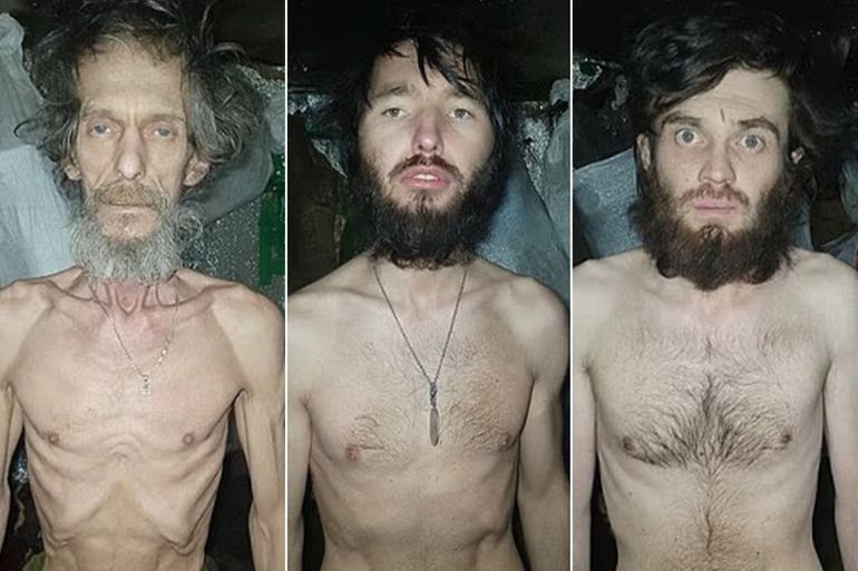 ***للاستخدام الداخلي*** The Ukrainian soldiers emaciated and starved المصدر: حساب i.petrova على منصة Threads
