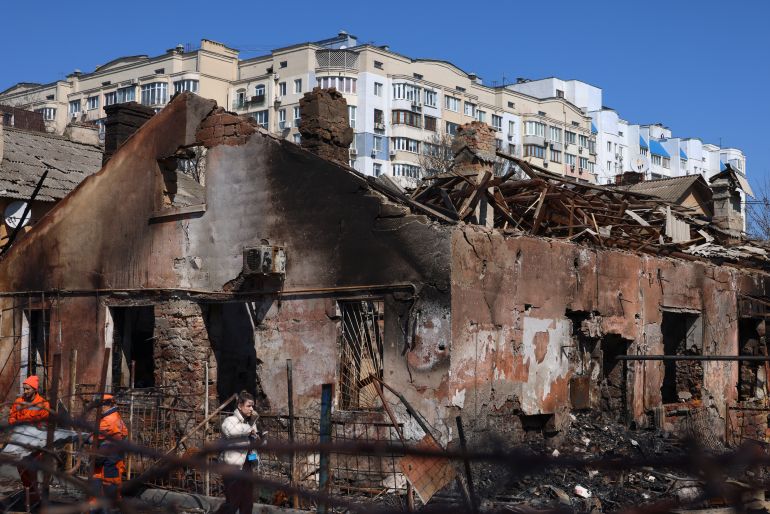 epa12856614 The site of a Russian strike on a residential area in Odesa, Ukraine, 28 March 2026, amid the ongoing Russian invasion. At least one person died, and 11 other people, including one child, were injured as a result of the Russian attack, according to the State Emergency Service of Ukraine. Among the facilities that were affected were a maternity hospital, residential buildings, enterprises, a port, and critical infrastructure. Russian troops entered Ukrainian territory on 24 February 2022, starting a conflict that has provoked destruction and a humanitarian crisis. EPA/IGOR MASLOV