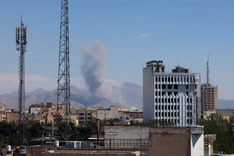 epa12873022 Smoke rises following a US-Israeli airstrike in Tehran, Iran, 07 April 2026. A joint Israeli and US military operation continues to target multiple locations across Iran since the early hours of 28 February 2026. EPA/ABEDIN TAHERKENAREH
