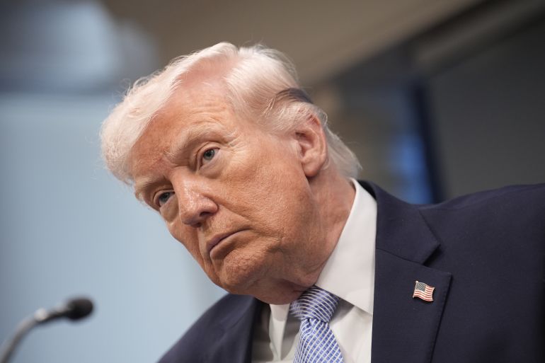 epa_69d5e3dcc1eb-1775625180 epa12872501 US President Donald Trump briefs the media on Iran from the James S Brady Press Briefing Room of the White House in Washington, DC, USA, 06 April 2026. EPA/YURI GRIPAS / POOL