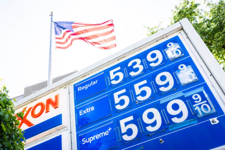 epa_69f106146175-1777403412 epa12902974 Gas prices are displayed outside an Exxon filling station in Washington, DC, USA, 20 April 2026. Gas prices have risen sharply across the country since the start of the US and Israeli conflict with Iran. US Energy Secretary Chris Wright said on 19 April that while gas prices have peaked, they may not fall below 3 USD per gallon until late 2026 or even next year. EPA/JIM LO SCALZO
