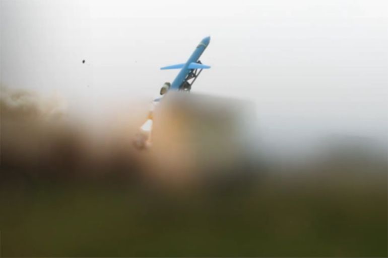 صاروخ كروز الذي أطلقه حزب الله المصدر: حزب الله