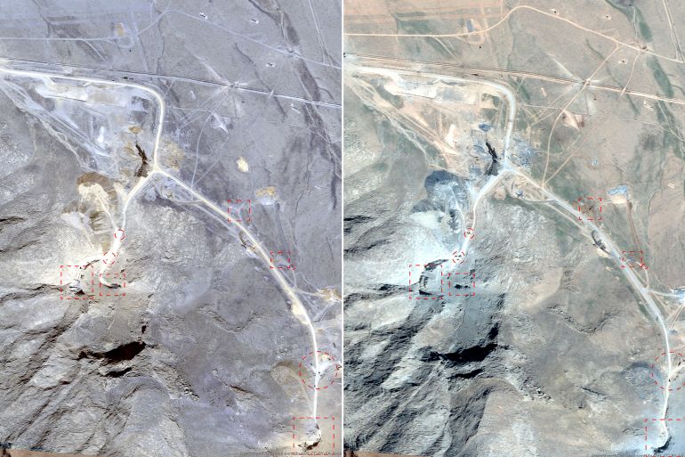 صور أقمار صناعية تكشف تحركاً إيرانياً لإعادة فتح مداخل قاعدة صاروخية محصنة