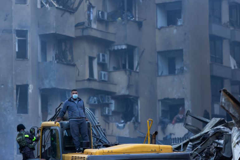 BEIRUT, LEBANON - APRIL 8: Rescue workers search for people after an Israeli attack hit a residential building in the Corniche al Mazraa neighborhood on April 8, 2026 in Beirut, Lebanon. Israel has stepped-up its attacks on Lebanon following President Donald Trump's announcement of a two-week ceasefire agreement between the US and Iran. Israel says it will observe the ceasefire with Iran but insists Lebanon was not included in the deal, and has since launched the "largest coordinated strike" on Hezbollah targets since the resumption of the cross-border war on March 2. Iran and Pakistan - which has been coordinating peace talks - have said that the ceasefire included Lebanon, while US President Donald Trump has said Lebanon is a "separate skirmish," and not part of the deal. (Photo by Daniel Carde/Getty Images)