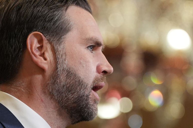 ISLAMABAD, PAKISTAN - APRIL 12: U.S. Vice President JD Vance speaks during a news conference after a meeting with representatives from Pakistan and Iran on April 12, 2026 in Islamabad, Pakistan. The proposed meeting marks a rare direct engagement between senior U.S. and Iranian officials, as Washington and Tehran seek to advance stalled negotiations over Iran's nuclear programme, with Pakistan serving as neutral ground amid persistent tensions between the two countries. (Photo by Jacquelyn Martin - Pool/Getty Images)