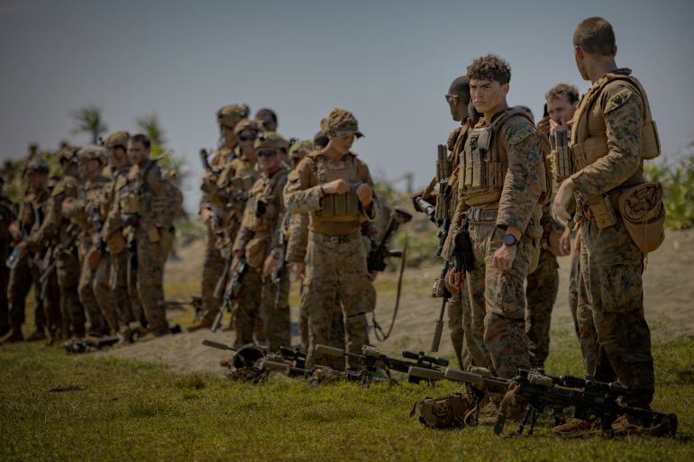 APARRI, PHILIPPINES - MAY 03: U.S. troops take part in a counter landing live fire exercise at a beach as part of U.S.-Philippines joint military exercises on May 03, 2025 in Aparri, Cagayan province, Philippines. More than 14,000 Filipino and U.S. troops are taking part in this year's Balikatan, or "shoulder-to-shoulder," exercises, billed as the "Super Bowl" of military drills in the region. The exercises focus on a "full battle test" between the two defense treaty allies amid heightened security tensions. This year’s deployment of missile systems within firing range of waters near Taiwan and the South China Sea has drawn criticism from China, which called the drills provocative. (Photo by Ezra Acayan/Getty Images)