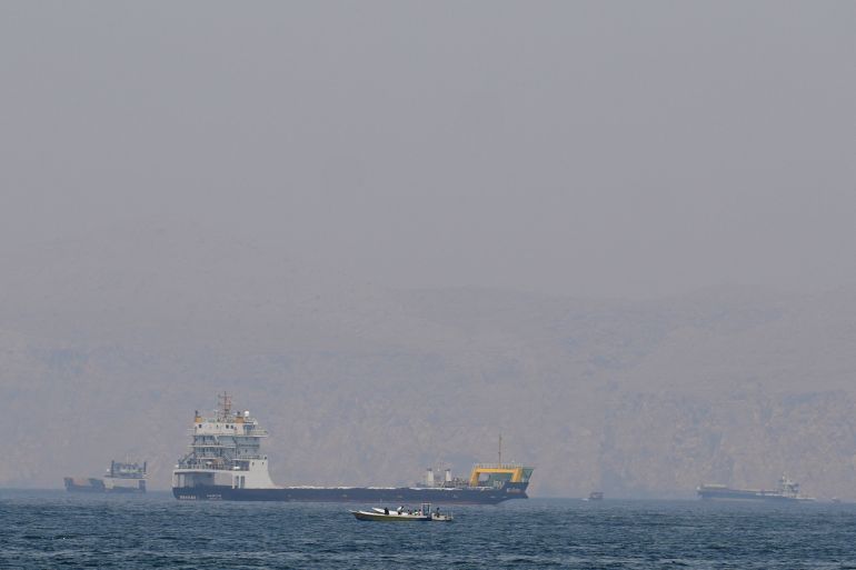 Ships and boats in the Strait of Hormuz off the coast of Musandam, Oman, April 20, 2026. REUTERS