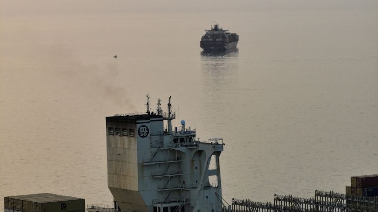 The Epaminondas ship is seen during seizure by the Islamic Revolutionary Guard Corps (IRGC) in the Strait of Hormuz, Iran, in this image obtained by Reuters on April 24, 2026. Meysam Mirzadeh/Tasnim/WANA (West Asia News Agency) via REUTERS ATTENTION EDITORS - THIS PICTURE WAS PROVIDED BY A THIRD PARTY