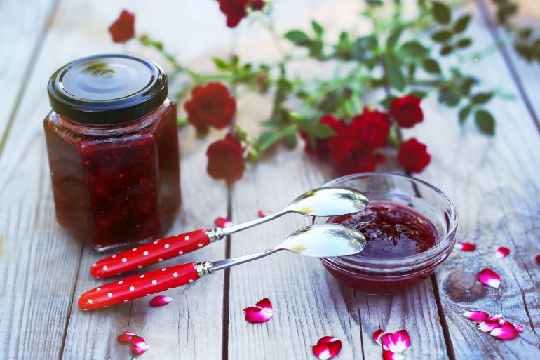 Homemade jam of Rose Petals