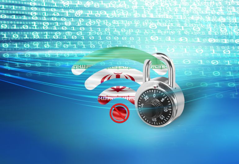shutterstock_2456143375-1776156898 Digital binary code background with wifi sign and padlock. Internet ban concept. 3d illustration