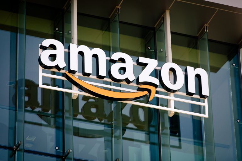 Palo Alto, California US - August 24, 2024: Closeup of Amazon logo on the company office building in Palo Alto, Silicon Valley, San Francisco Bay Area. Amazon sign on glass modern office building wall; Shutterstock ID 2507295771; purchase_order: aj; job: ; client: ; other: