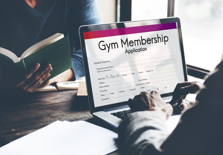 Gym Membership Application Form Concept