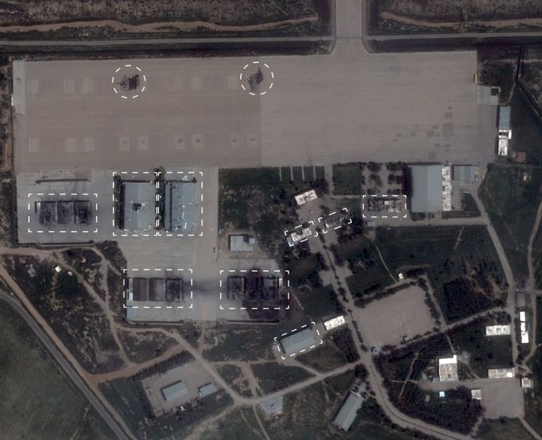 صور أقمار صناعية تتظهر أضرارا في مطار شيراز (بلانيت لابس)