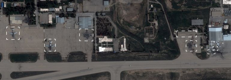 صور أقمار صناعية تتظهر أضرارا في مطار شيراز (بلانيت لابس)