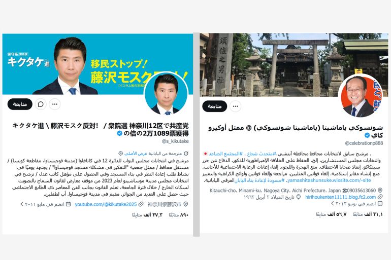 عنوان الصور: حسابات يابانية ترفع نبرة الاسلامية فوبيا في اليابان