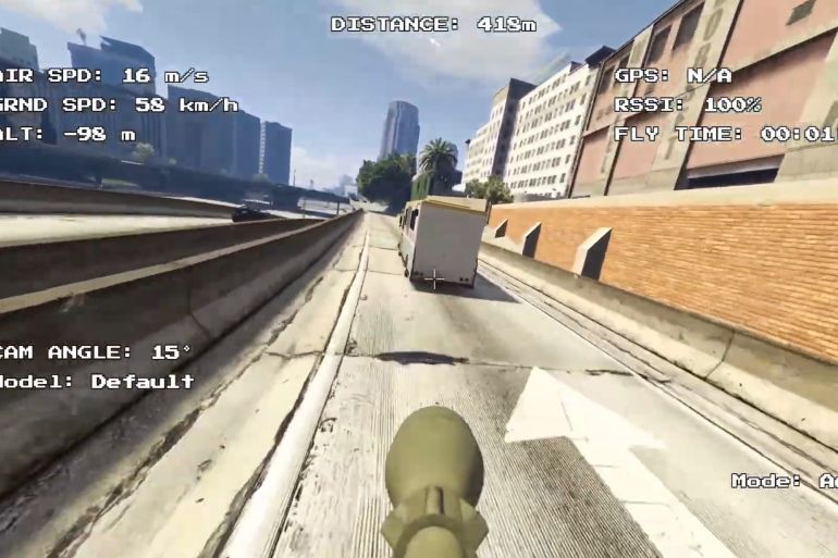 456745-1777631507 **داخلية** محاكي FPV في لعبة Grand Theft Auto V @ قناة يوتيوب - @WeTrueGunCom