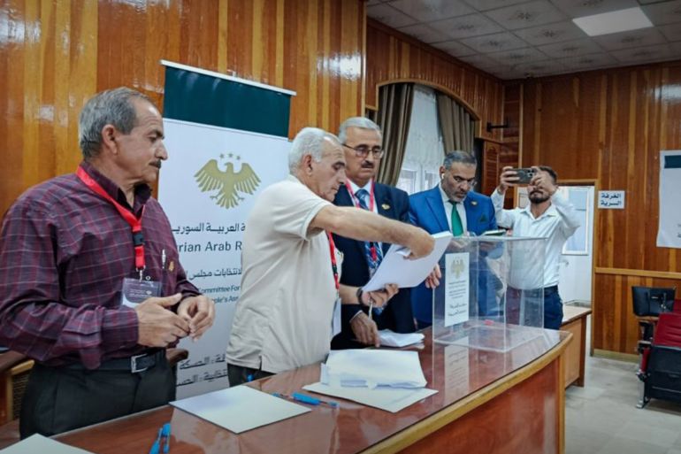 بدء عملية الاقتراع لانتخاب أعضاء مجلس الشعب عن دوائر في الحسكة ‌‏‌‏وحلب المصدر سانا