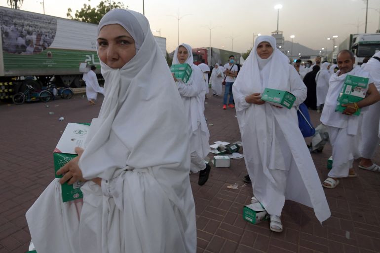 678l-1779098089 Iranian pilgrims gather at Mount Arafat, also known as Jabal al-Rahma (Mount of Mercy), southeast of the Saudi holy city of Mecca, as the climax of the Hajj pilgrimage approaches on August 10, 2019. Arafat is the site where Muslims believe the Prophet Mohammed gave his last sermon about 14 centuries ago after leading his followers on the pilgrimage. The ultra-conservative kingdom, which is undergoing dramatic social and economic reforms, has mobilised vast resources for the six-day journey, one of the five pillars of Islam. (Photo by FETHI BELAID / AFP)