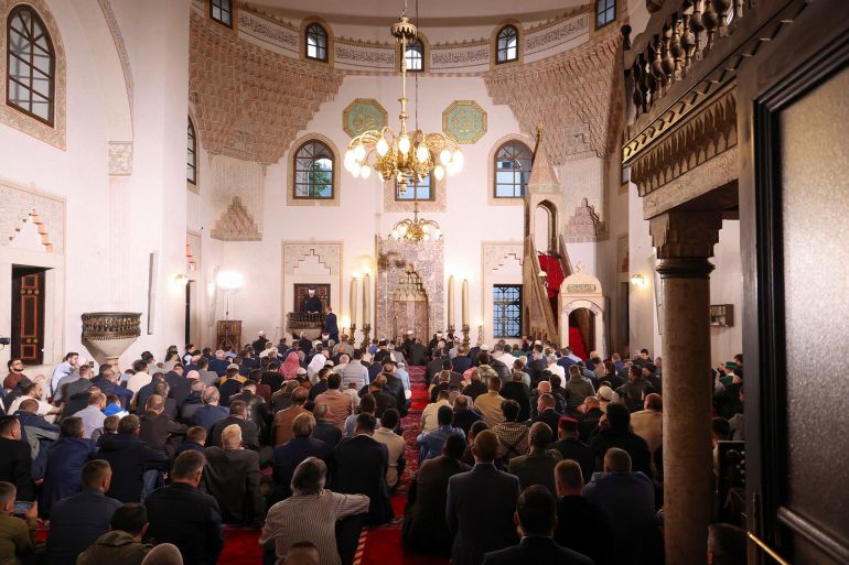 Muslims gather to perform Eid al-Adha prayer in Sarajevo, Bosnia and Herzegovina, May 27, 2026. REUTERS/Amel Emric