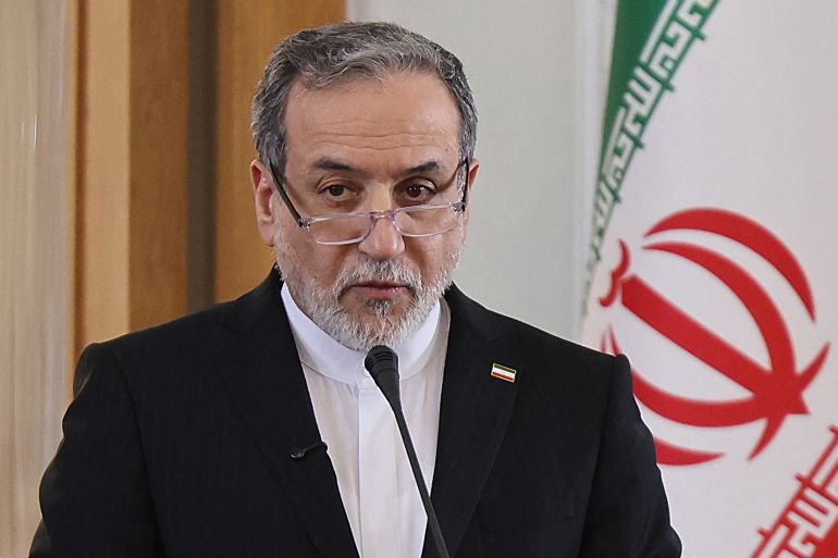 (FILES) Iranian Foreign Minister Abbas Araghchi attends a joint press conference with his Iraqi counterpart Fuad Hussein in Tehran on January 18, 2026.