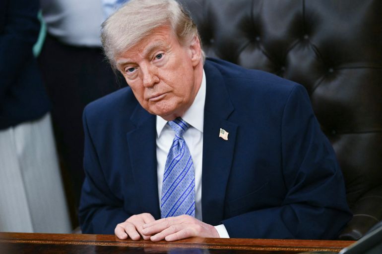 US President Donald Trump speaks during an announcement with Environmental Protection Agency (EPA) Administrator Lee Zeldin in the Oval Office of the White House in Washington, DC on May 21, 2026. (Photo by Kent NISHIMURA / AFP)