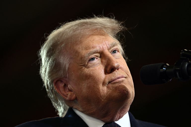 US President Donald Trump delivers a speech about the economy at Rockland Community College Fieldhouse in Suffern, New York, on May 22, 2026.