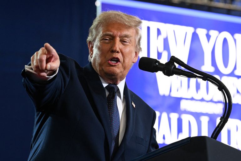 afp_6a1279484669-1779595592-1 SUFFERN, NEW YORK - MAY 22: U.S. President Donald Trump delivers remarks during a campaign and economic policy event in the Eugene Levy Fieldhouse at SUNY Rockland Community College on May 22, 2026 in Suffern, New York. Trump traveled to the Hudson Valley to help bolster the campaign of Rep. Mike Lawler (R-NY) as he seeks reelection in what is expected to be one of the nation’s most closely watched House races this November. Roberto Schmidt/Getty Images/AFP (Photo by ROBERTO SCHMIDT / GETTY IMAGES NORTH AMERICA / Getty Images via AFP)