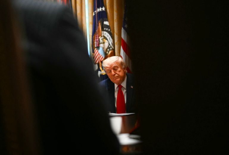 afp_6a18669a5ec0-1779984026 US President Donald Trump attends a cabinet meeting in the Cabinet Room of the White House in Washington, DC, on May 27, 2026. (Photo by Kent NISHIMURA / AFP)