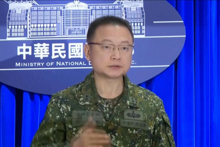 ap25363513139989-1771096872 In this image taken off video, Sun Li-fang, Taiwan Defense Ministry spokesperson speaks about China's latest military drills during a press conference in Taipei, Taiwan on Monday, Dec. 29, 2025. (AP Photo/Wu Taijing)