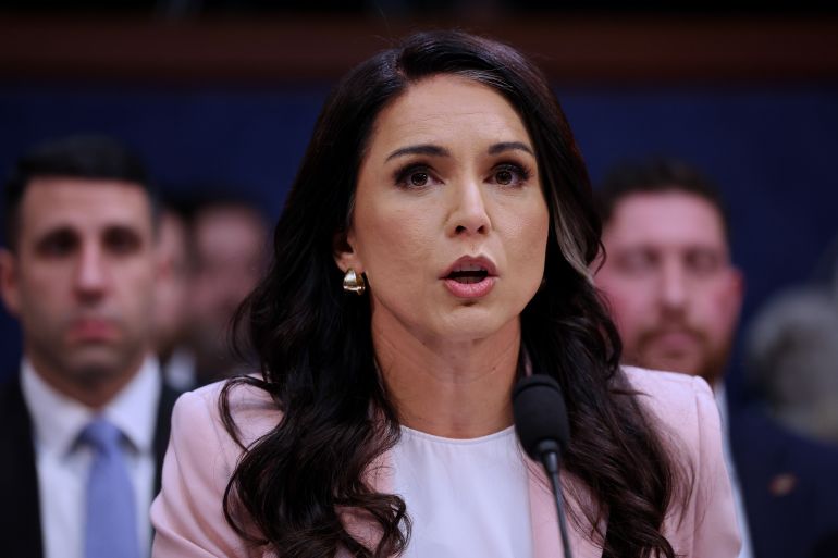 Director of National Intelligence Tulsi Gabbard, speaks during a House Permanent Select Committee on Intelligence hearing to examine worldwide threats, Thursday, March 19, 2026, on Capitol Hill in Washington. (AP Photo/Tom Brenner)